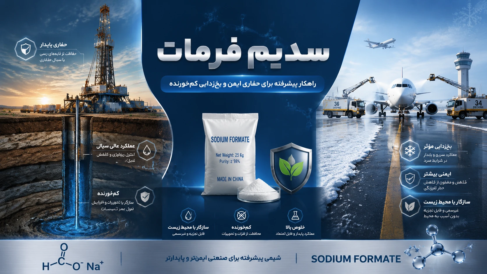سدیم فرمات چیست و چه کاربردی در صنایع دارد؟ مزیت های سدیم فرمات