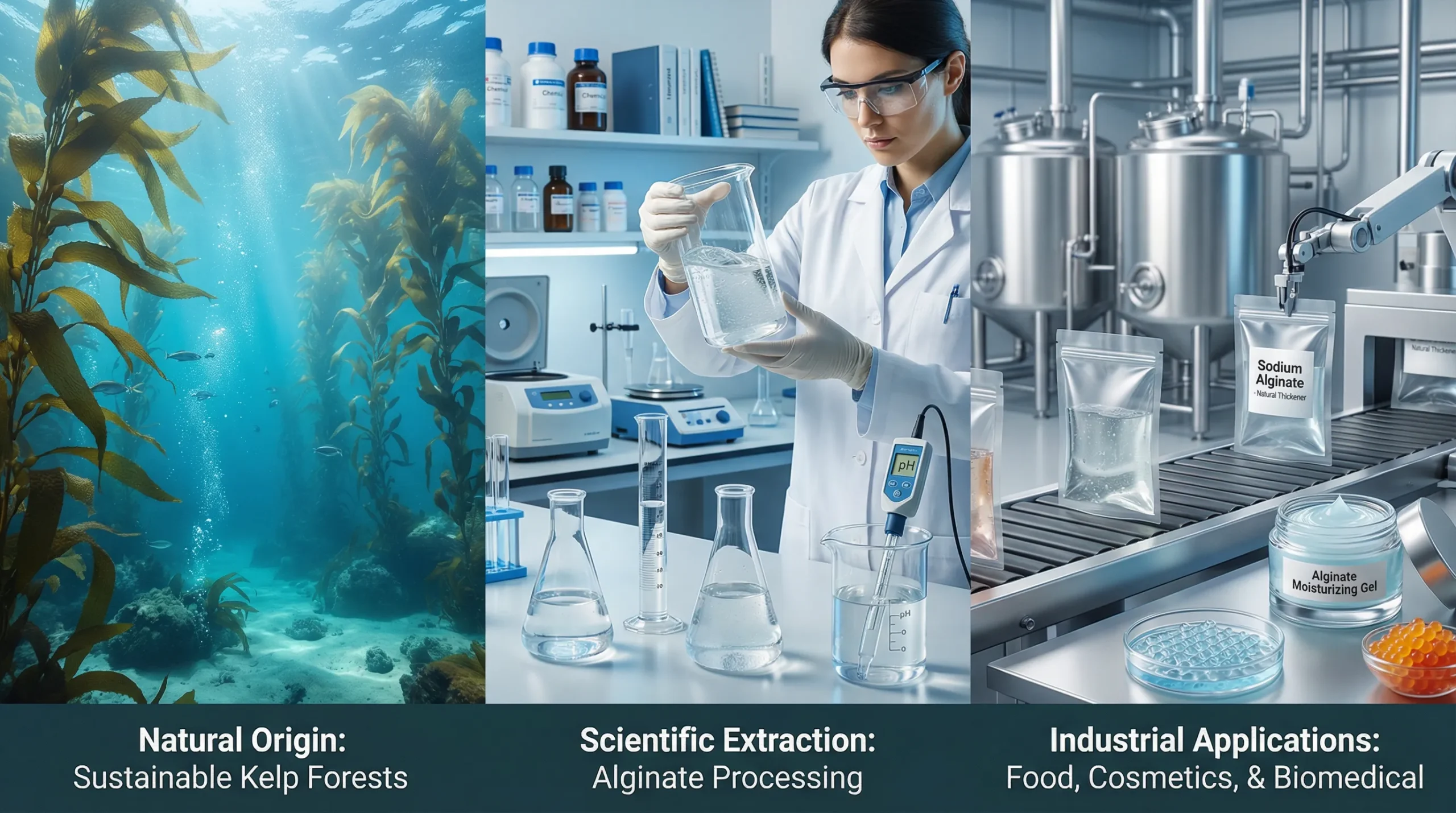 آلژینات سدیم چیست؟ 3 کاربرد آلژینات سدیم در صنایع غذایی، دارویی و آرایشی