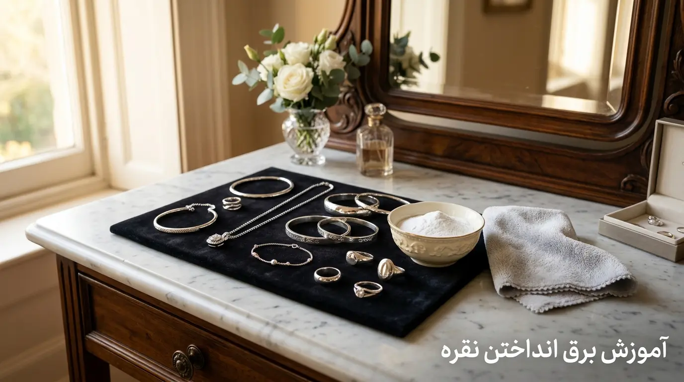 برق انداختن نقره با جوش شیرین در چند دقیقه | آموزش ۳ روش علمی و خانگی