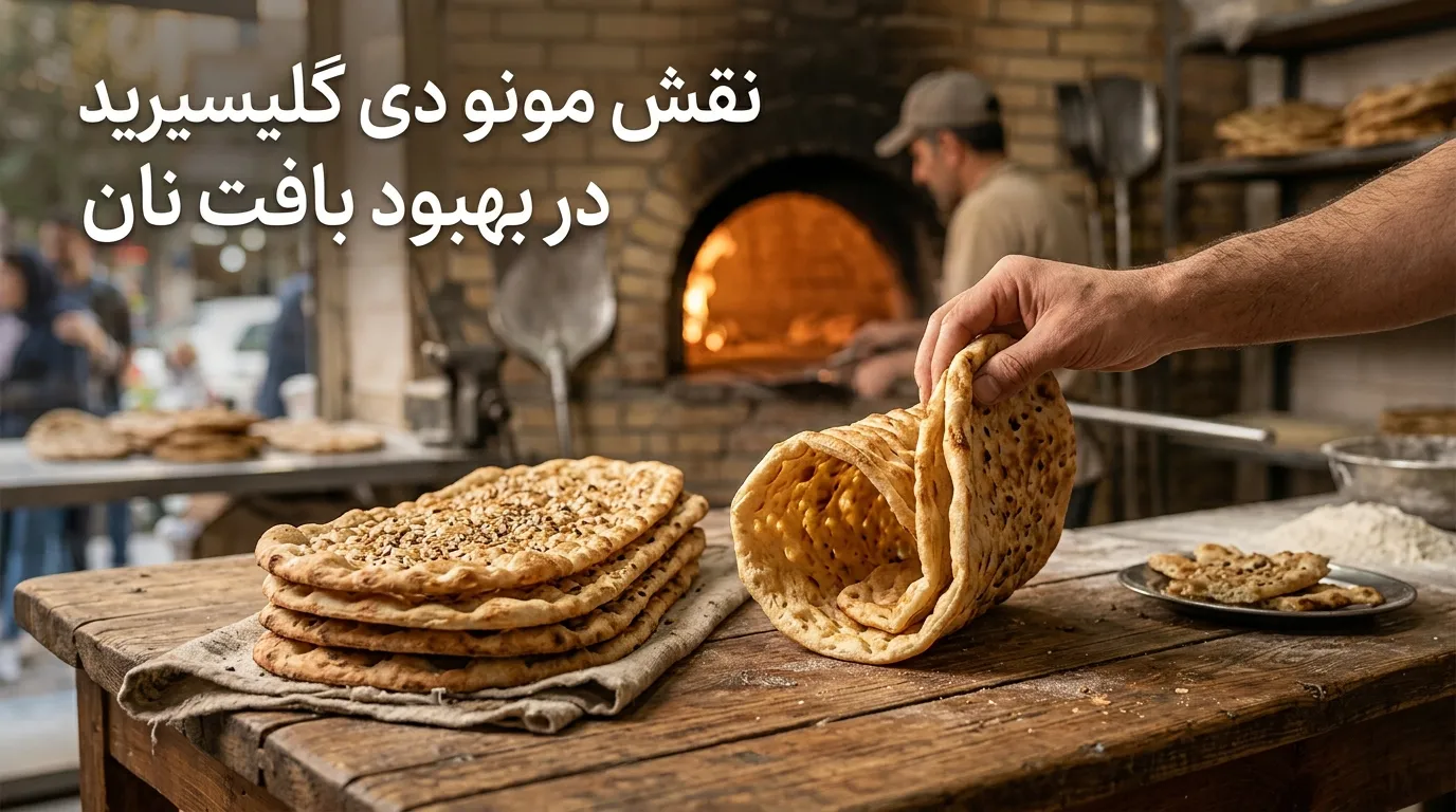 مونو دی گلیسیرید در نان چگونه باعث نرمی و ماندگاری بیشتر می‌شود؟ در این مقاله تأثیر این امولسیفایر بر بافت نان، حجم و کیفیت نهایی را بررسی می‌کنیم.