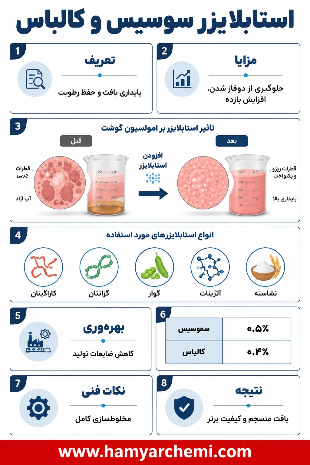 استابلایزر سوسیس و کالباس چیست و چرا استفاده می‌شود؟