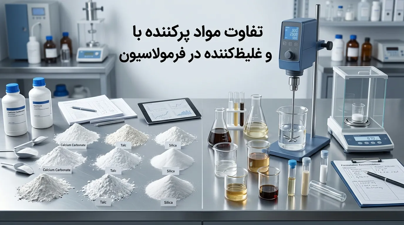 مواد پرکننده در فرمولاسیون چه تفاوتی با پایدارکننده و غلیظ‌کننده دارند؛ راهنمای انتخاب درست