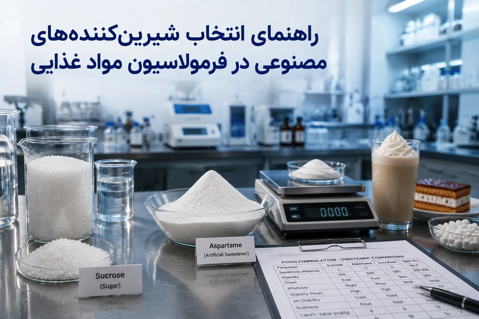 راهنمای کاربردی انتخاب شیرین‌کننده‌های مصنوعی در فرمولاسیون مواد غذایی؛ اسرار حذف شکر و حفظ طعم و بافت اصلی محصول