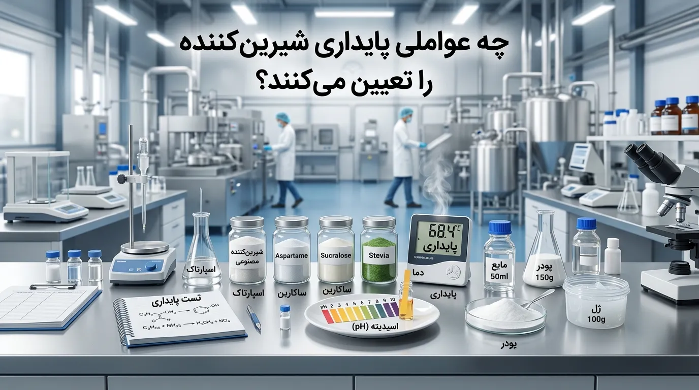 پایداری شیرین کننده های مصنوعی در فرآیندهای تولید مواد غذایی