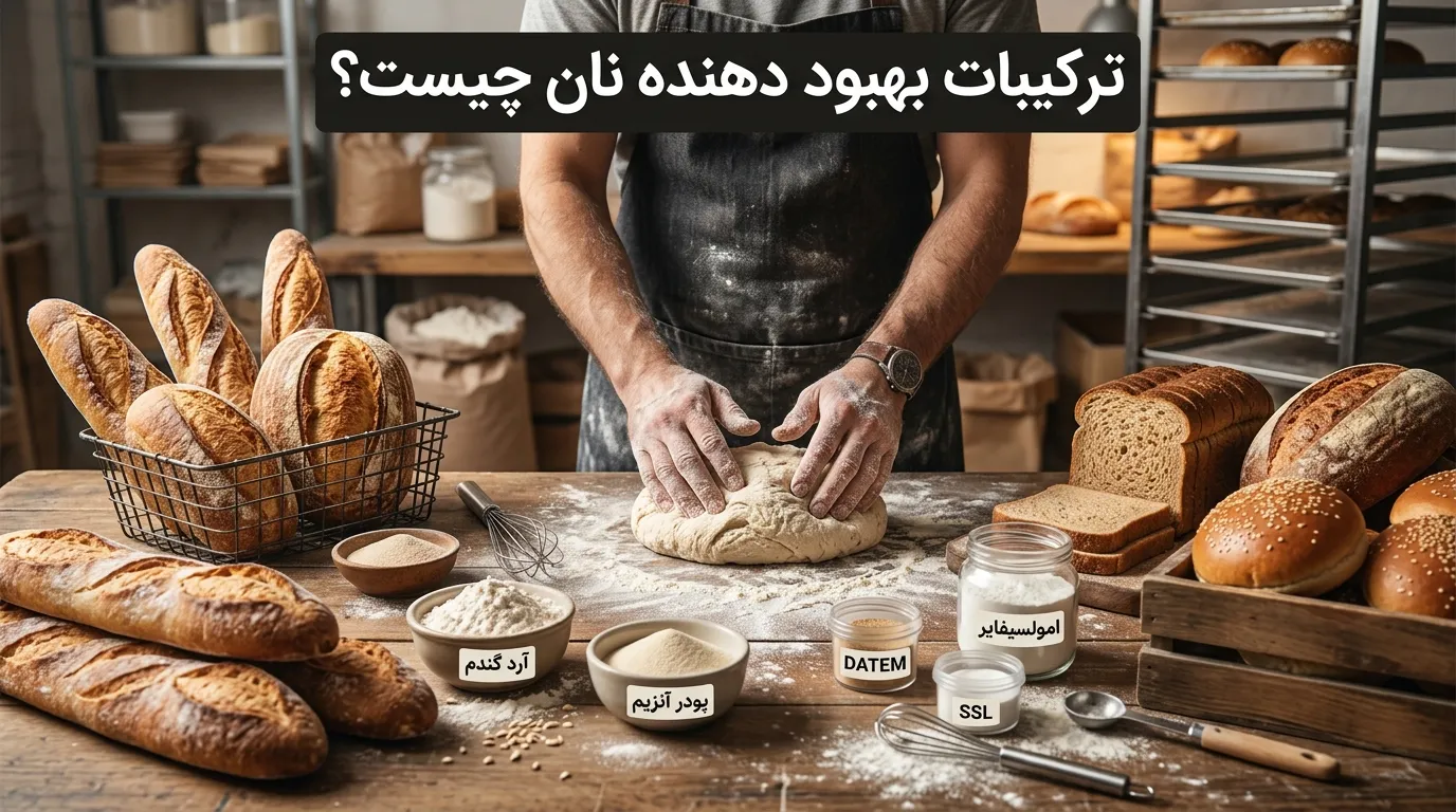 ترکیبات بهبود دهنده نان چیست و هر ماده چه تأثیری در کیفیت خمیر و نان دارد؟