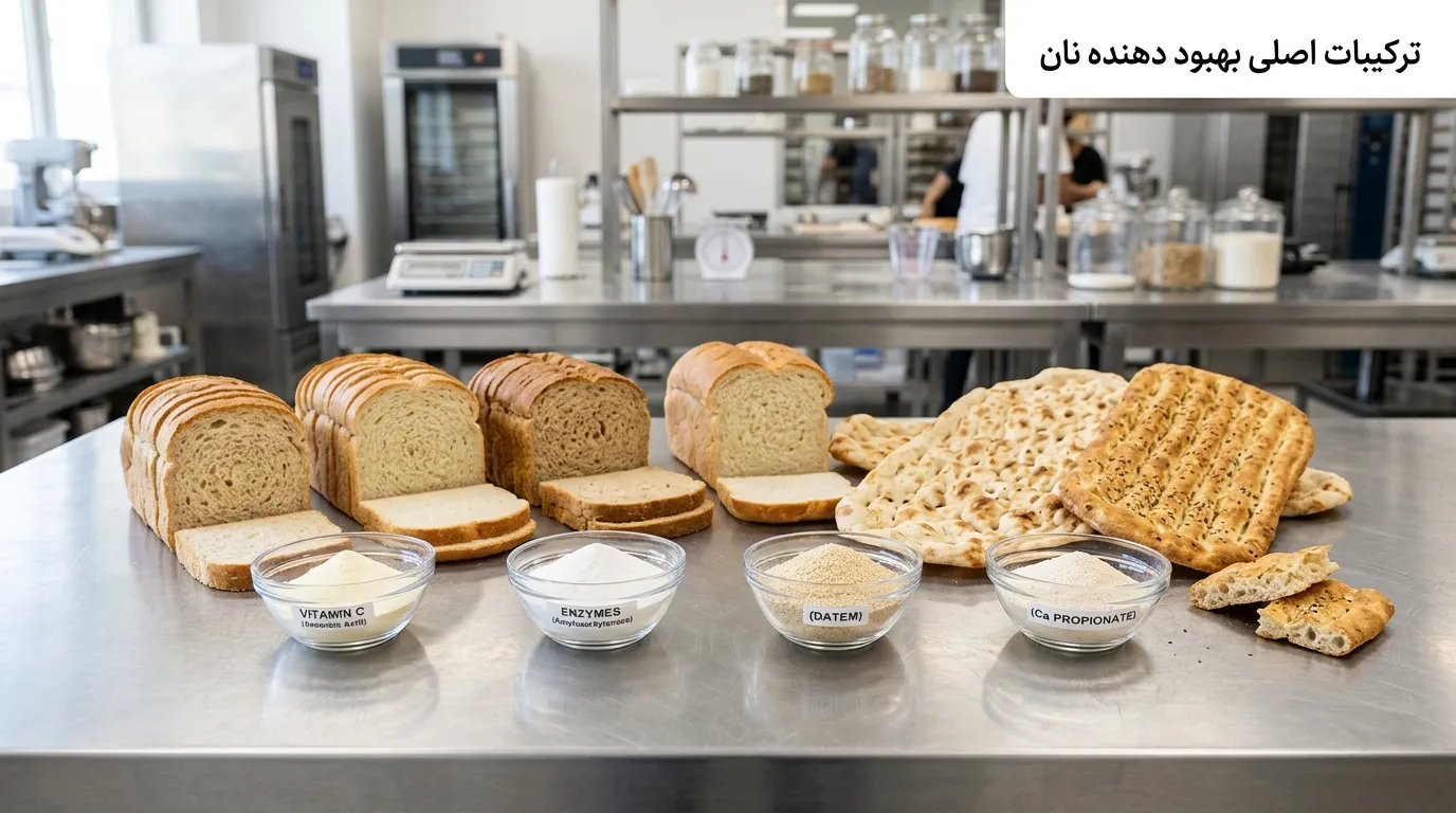 ترکیبات بهبود دهنده نان چیست و از چه موادی تشکیل شده؟