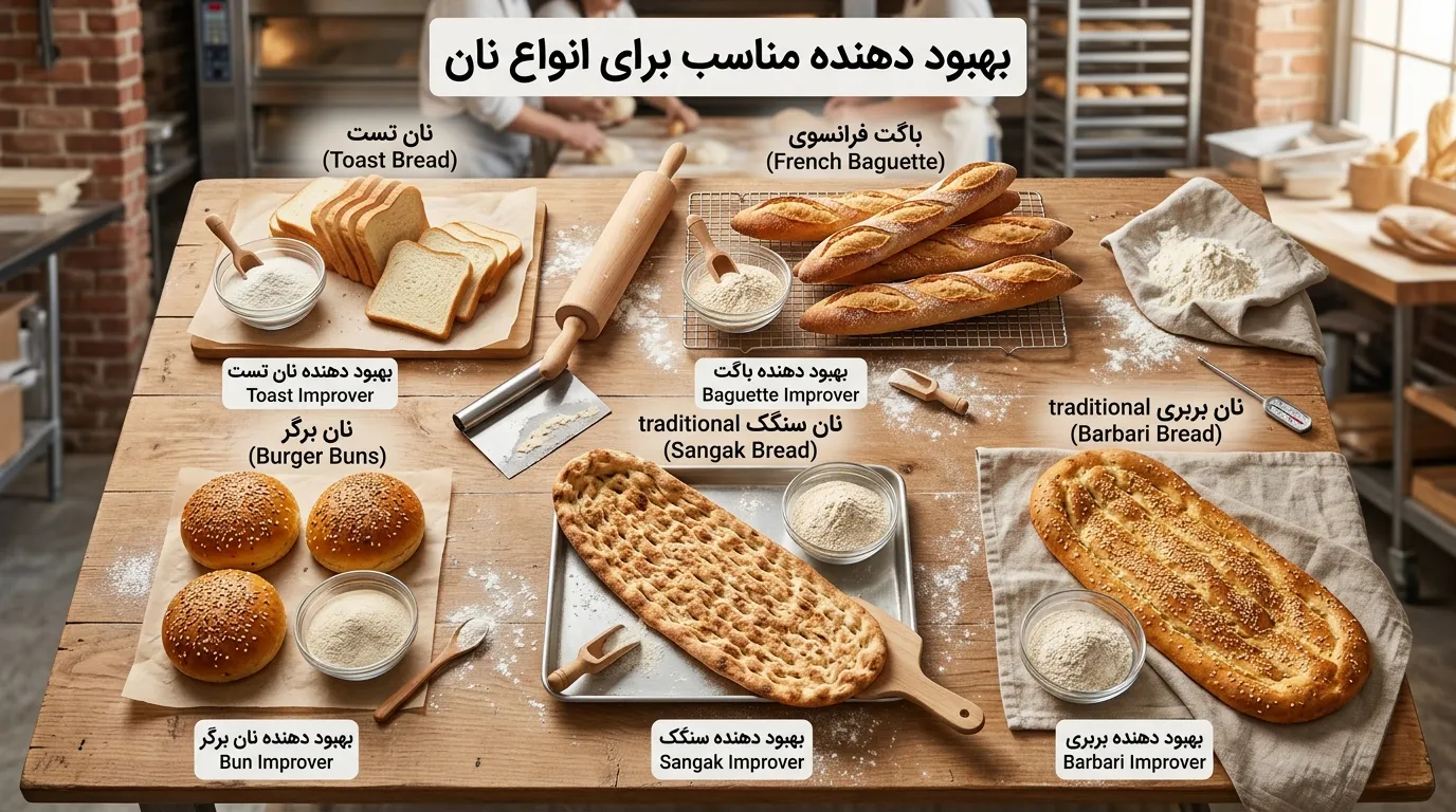ترکیبات بهبود دهنده نان چیست و از چه موادی تشکیل شده؟