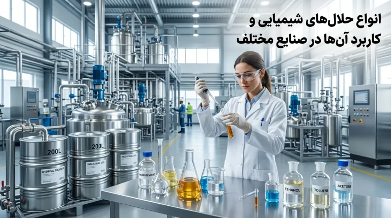 انواع حلال‌های شیمیایی و کاربرد آن‌ها در صنایع مختلف