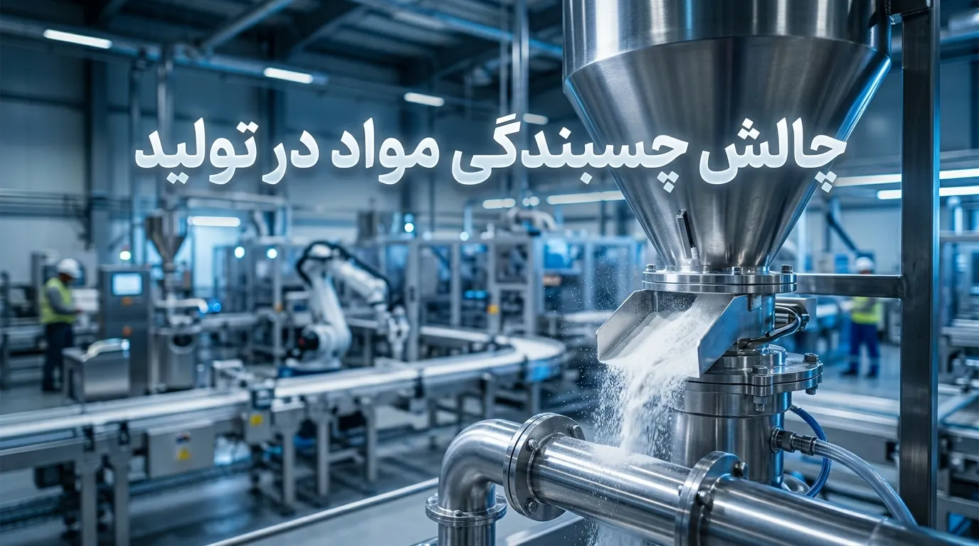 بررسی علت کلوخه شدن مواد، چسبیدن به تجهیزات و راهکارهای کنترل آن