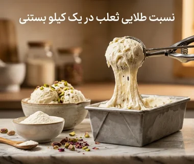 برای یک کیلو بستنی چقدر ثعلب لازم است؟ کم یا زیاد شدنش چه اثری داره؟