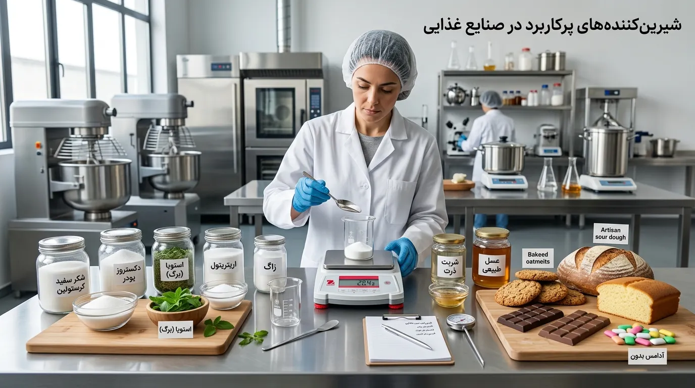 کاربرد شیرین‌کننده‌ها در صنایع غذایی، نوشیدنی و محصولات رژیمی