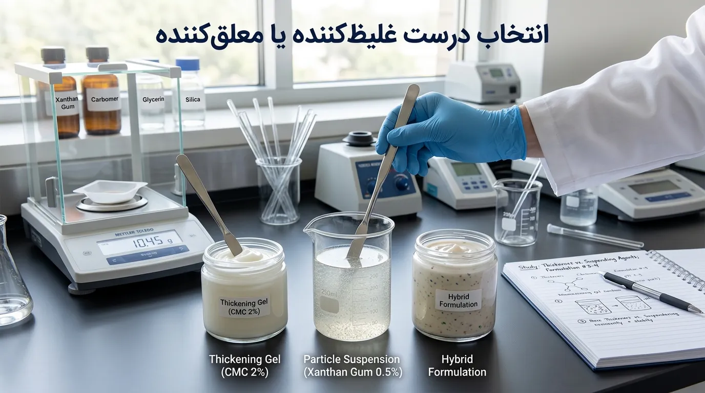 مواد غلیظکننده و معلقکننده چه فرقی دارند؟ مقایسه نقش هرکدام در پایداری و بافت محصول 18 تفاوت مواد غلیظکننده و معلقکننده در فرمولاسیون چیست؟