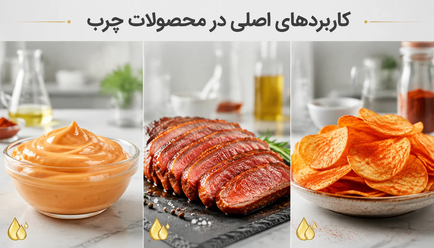 بررسی کاربرد رنگ پاپریکا در صنایع غذایی و فرآوردههای روغنی و چرب؛ راهنمای ثبات رنگ و کیفیت محصول 6 کاربرد رنگ پاپریکا در صنایع غذایی؛ راهنمای جامع ثبات رنگ