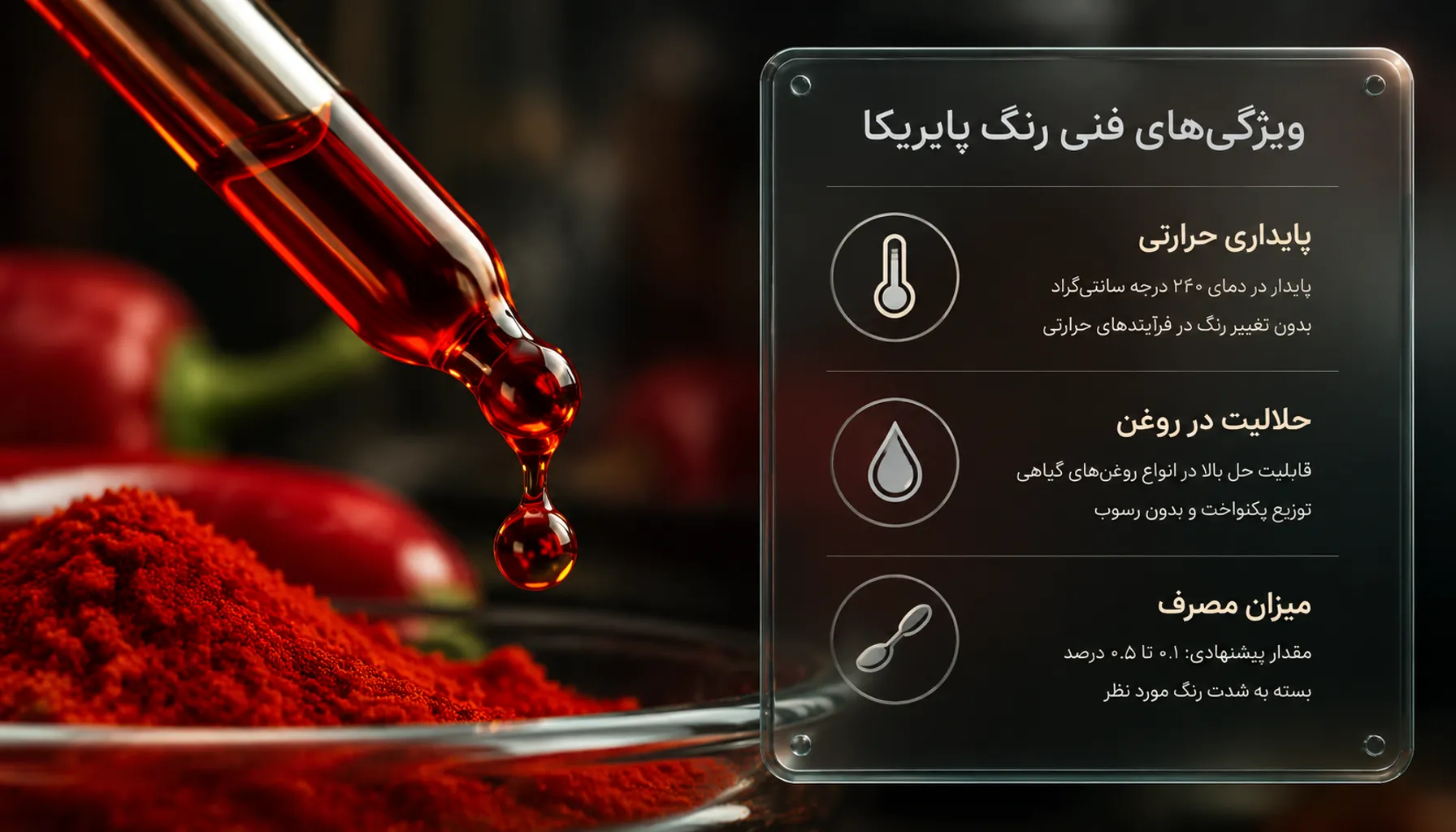 تفاوت رنگ پاپریکا، آناتو و بتاکاروتن چیست؟ راهنمای انتخاب