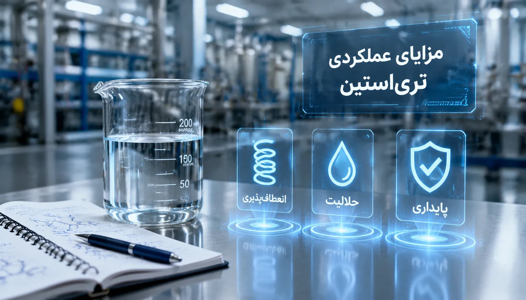 نقش تری‌استین به‌عنوان حلال و نرم‌کننده در فرمولاسیون‌ صنعتی